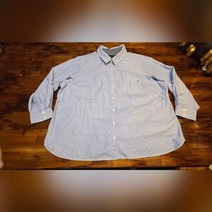 Tommy Hilfiger 100% Cotton Polka Dot Shirt – Light Blue – Size 2xL Crisp & Class